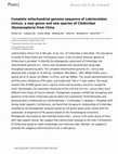 Research paper thumbnail of Peer Review #1 of "Complete mitochondrial genome sequence of Labriocimbex sinicus, a new genus and new species of Cimbicidae (Hymenoptera) from China (v0.1)