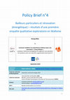 Research paper thumbnail of Bailleurs particuliers et rénovation (énergétique) – résultats d’une première enquête qualitative exploratoire en Wallonie