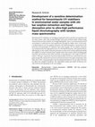 Research paper thumbnail of Development of a sensitive determination method for D- and L-lactic acid in serum by HPLC