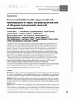 Research paper thumbnail of Outcome of children with relapsed high-risk neuroblastoma in Japan and analysis of the role of allogeneic hematopoietic stem cell transplantation