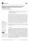 Research paper thumbnail of Linguistic Repertoires: Modeling Variation in Input and Production: A Case Study on American Speakers of Heritage Norwegian