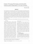 Research paper thumbnail of Analysis of Emerging Technologies and sustainability initiatives Used by Organizations