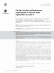 Research paper thumbnail of Cardiac function and pulmonary hypertension in Central Asian highlanders at 3250 m