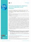 Research paper thumbnail of Pulmonary haemodynamic response to exercise in highlanders versus lowlanders