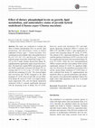 Research paper thumbnail of Effect of dietary phospholipid levels on growth, lipid metabolism, and antioxidative status of juvenile hybrid snakehead (Channa argus×Channa maculata)