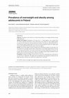 Research paper thumbnail of Prevalence of overweight and obesity among adolescents in Poland