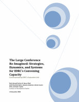 Research paper thumbnail of The Large Conference Re-Imagined: Strategies, Dynamics, and Systems for IDRC’s Convening Capacity; commissioned by IDRC's Evaluation Unit