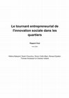 Research paper thumbnail of Le tournant entrepreneurial de l'innovation sociale dans les quartiers