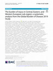 Research paper thumbnail of The burden of injury in Central, Eastern, and Western European sub-region: a systematic analysis from the Global Burden of Disease 2019 Study