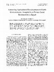 Research paper thumbnail of Sustaining agricultural development in harsh environments: Insights from private land reclamation in Egypt