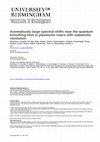 Research paper thumbnail of Anomalously Large Spectral Shifts near the Quantum Tunnelling Limit in Plasmonic Rulers with Subatomic Resolution