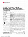 Research paper thumbnail of Effects of Continuing or Stopping Alendronate After 5 Years of Treatment