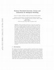 Research paper thumbnail of Boolean Threshold Networks: Virtues and Limitations for Biological Modeling