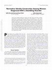 Research paper thumbnail of Normative identity construction among women diagnosed with a gambling disorder