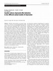 Research paper thumbnail of Inositol reduces depressive-like behaviors in two different animal models of depression