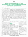 Research paper thumbnail of Booster seat use by children aged 4–11 years: evidence of the need to revise current Australasian standards to accommodate overweight children