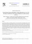 Research paper thumbnail of Sol-gel based calcium phosphates coating deposited on Co-Cr-Ni-Mo alloys modified by laser beam irradiation for cardiovascular devices