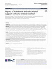 Research paper thumbnail of Impact of nutritional and educational support on home enteral nutrition