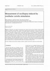 Research paper thumbnail of Measurement of oscillopsia induced by vestibular Coriolis stimulation