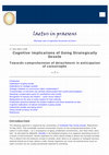 Research paper thumbnail of Cognitive Implications of Going Strategically Sessile: Towards comprehension of detachment in anticipation of catastrophe