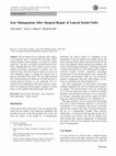 Research paper thumbnail of Scar Management After Surgical Repair of Lateral Facial Clefts