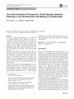 Research paper thumbnail of Successful Treatment of Postoperative Mouth Opening Limitation Following Le Fort III Distraction with Bilateral Coronoidectomies