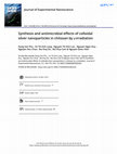 Research paper thumbnail of Synthesis and antimicrobial effects of colloidal silver nanoparticles in chitosan byγ-irradiation