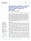 Research paper thumbnail of Heterogeneous contributions of change in population distribution of body mass index to change in obesity and underweight