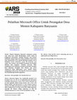 Research paper thumbnail of Pelatihan Microsoft Office Untuk Perangakat Desa Menten Kabupaten Banyuasin