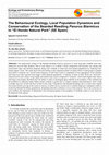 Research paper thumbnail of The Behavioural Ecology, Local Population Dynamics and Conservation of the Bearded Reedling &lt;i&gt;Panurus Biarmicus&lt;/i&gt; in “El Hondo Natural Park” (SE Spain)