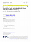 Research paper thumbnail of Correction to: Socio-economic correlates of quality of life in single and married urban individuals: a Polish case study