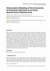 Research paper thumbnail of Chemometric Modeling of the Ecotoxicity of Industrial Chemicals to an Avian Species Anas Platyrhynchos