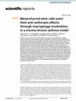 Research paper thumbnail of Mesenchymal Stem Cells Exert their Anti-Asthmatic Effects Through Macrophage Modulation in a Murine Chronic Asthma Model