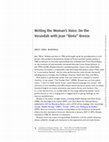 Research paper thumbnail of Writing the Woman’s Voice: On the Verandah with Jean “Binta” Breeze