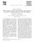 Research paper thumbnail of When enough is enough: rapid assessment and response in the context of injecting drug use and the HIV epidemic