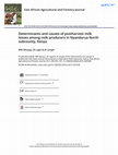 Research paper thumbnail of Determinants and causes of postharvest milk losses among milk producers in Nyandarua North subcounty, Kenya