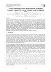 Research paper thumbnail of Factors Influencing Farmers Participation in Smallholder Irrigation Schemes: The Case of Ntfonjeni Rural Development Area