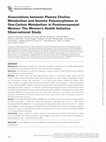 Research paper thumbnail of Associations between Plasma Choline Metabolites and Genetic Polymorphisms in One-Carbon Metabolism in Postmenopausal Women: The Women's Health Initiative Observational Study