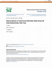 Research paper thumbnail of Seismic Behavior of Cold-Formed Steel Shear Walls during Full-Scale Building Shake Table Tests