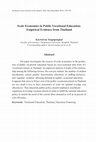 Research paper thumbnail of Scale Economies in Public Vocational Education: Empirical Evidence from Thailand