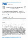 Research paper thumbnail of A Landscape of Consciousness: Toward a Taxonomy of Explanations and Implications - DOI & Abstract