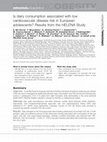 Research paper thumbnail of Is dairy consumption associated with low cardiovascular disease risk in European adolescents? Results from the HELENA Study