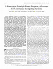 Research paper thumbnail of A Pontryagin Principle-Based Frequency Governor for Constrained Computing Systems