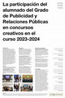 Research paper thumbnail of La participación del alumnado del Grado de Publicidad y Relaciones Públicas en concursos creativos en el curso 2023-2024