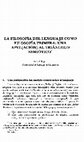 Research paper thumbnail of "LA FILOSOFÍA DEL LENGUAJE COMO FILOSOFíA PRIMERA: UNA APEL(ACIÓN) AL TRIÁNGULO SEMIÓTICO", LUIS VILLEGAS (1998)