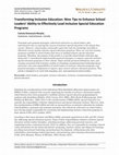 Research paper thumbnail of Transforming Inclusive Education: Nine Tips to Enhance School Leaders’ Ability to Effectively Lead Inclusive Special Education Programs