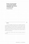 Research paper thumbnail of Ensino de Sociologia na educação básica: expansão, retrocessos e perspectivas