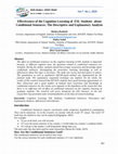 Research paper thumbnail of Effectiveness of the Cognition Learning of ESL Students about Conditional Sentences: The Descriptive and Explanatory Analysis