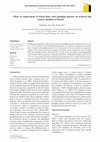 Research paper thumbnail of Effect of replacement of wheat flour with pumpkin powder on textural and sensory qualities of biscuit