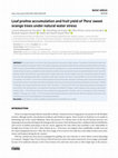 Research paper thumbnail of Leaf proline accumulation and fruit yield of ‘Pera’ sweet orange trees under natural water stress